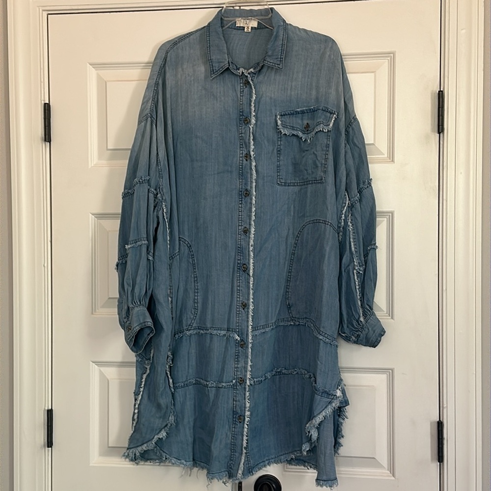 Easel size medium oversized denim shirt dress. Size medium.